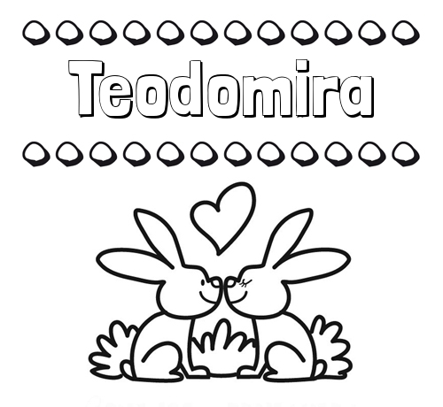 Colorear las letras de los nombres con conejitos