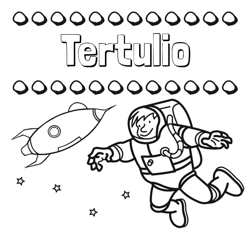 Dibujo de nombres en el espacio para imprimir