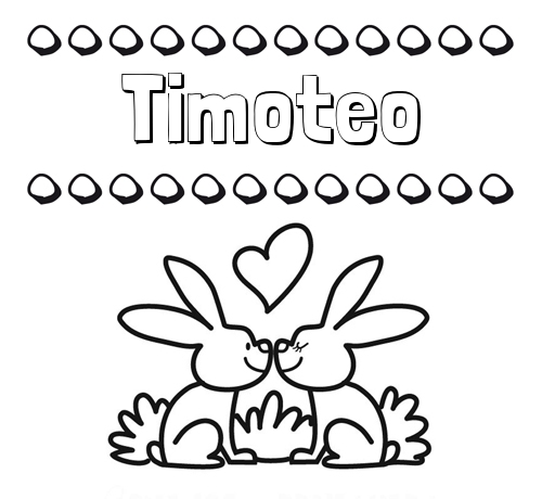 Colorear las letras de los nombres con conejitos