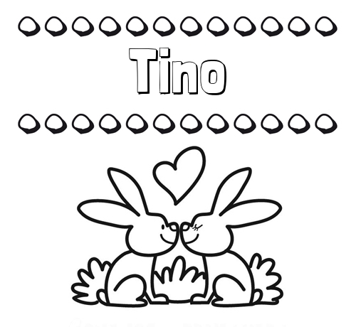Colorear las letras de los nombres con conejitos