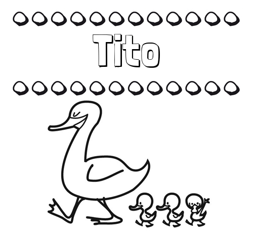 Patos: dibujos de nombres para imprimir