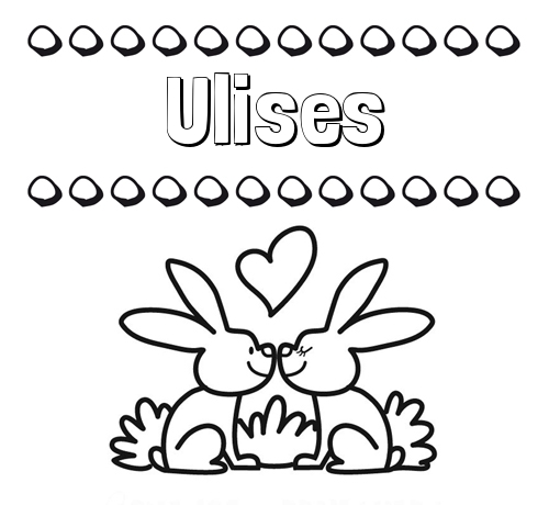 Colorear las letras de los nombres con conejitos