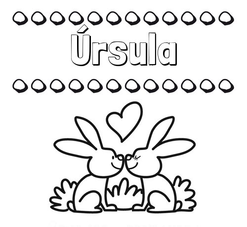 Colorear las letras de los nombres con conejitos