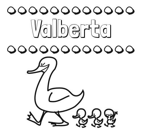 Patos: dibujos de nombres para imprimir