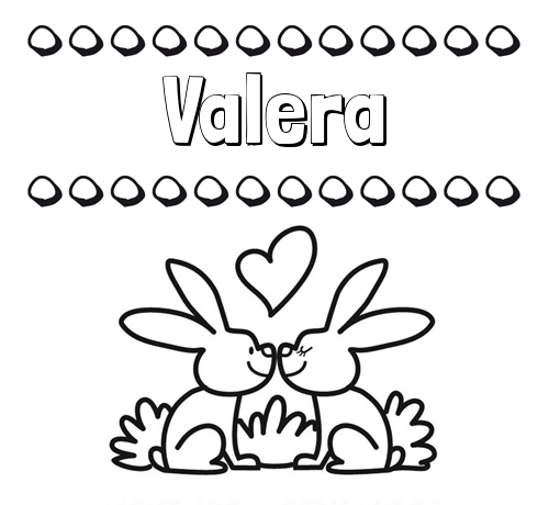 Colorear las letras de los nombres con conejitos