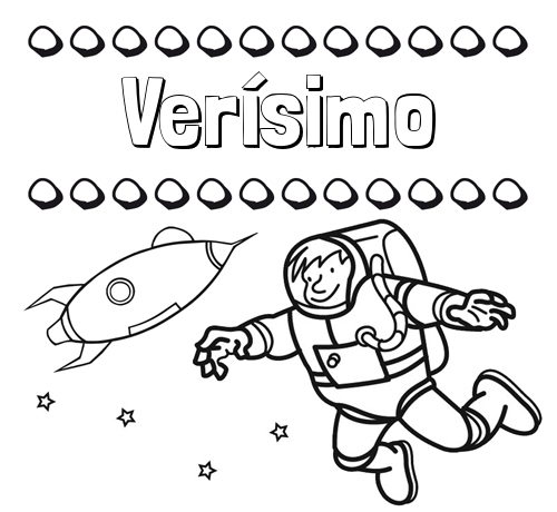 Dibujo de nombres en el espacio para imprimir