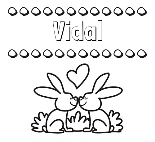 Colorear las letras de los nombres con conejitos