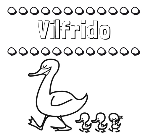 Patos: dibujos de nombres para imprimir