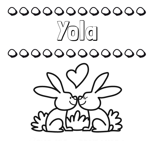 Colorear las letras de los nombres con conejitos