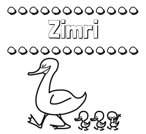 Patos: dibujos de nombres para imprimir