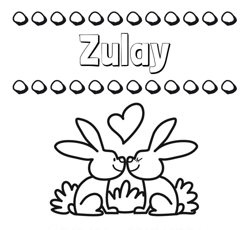 Colorear las letras de los nombres con conejitos