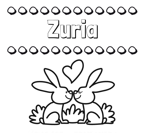 Colorear las letras de los nombres con conejitos