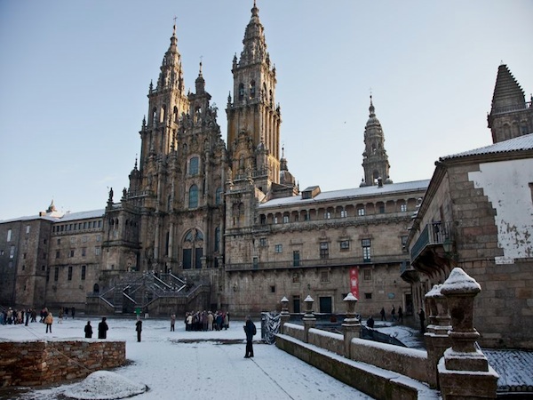 La Plaza do Obradoiro y la Catedral de Santiago de Compostela