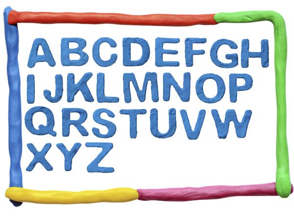 Abecedario de plastilina para aprender las letras