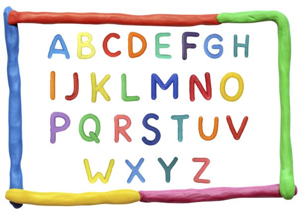 Letras de plastilina de colorea para aprender el abecedario