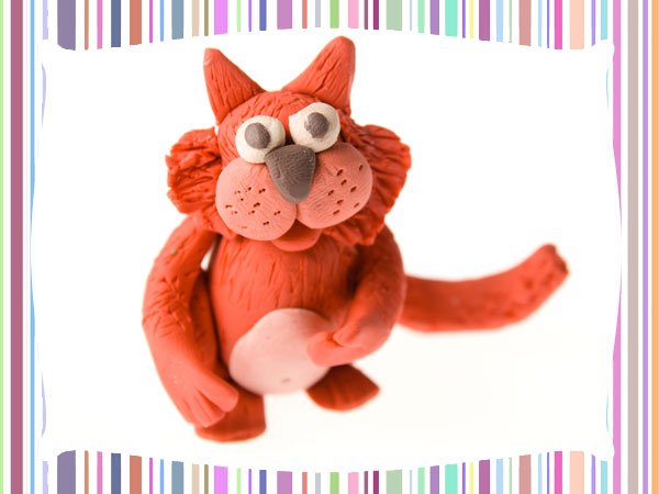 Gato de plastilina. Manualidades para niños