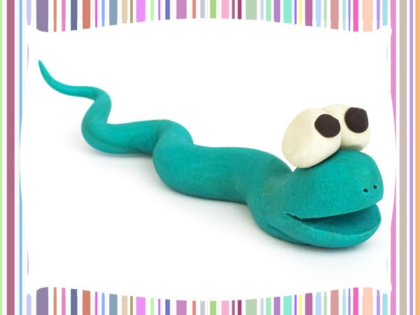 Serpiente de plastilina. Manualidades fáciles