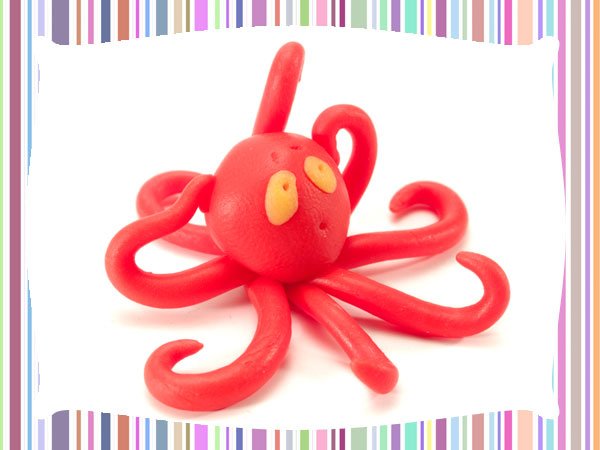 Pulpo de plastilina. Manualidades de plastilina