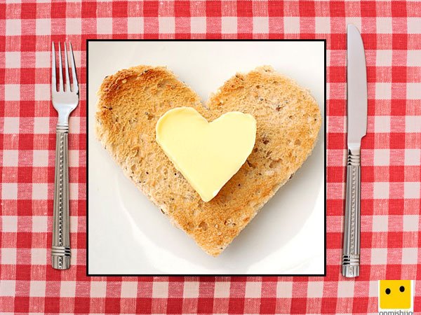 Recetas saladas para niños. Tostada con queso en corazón