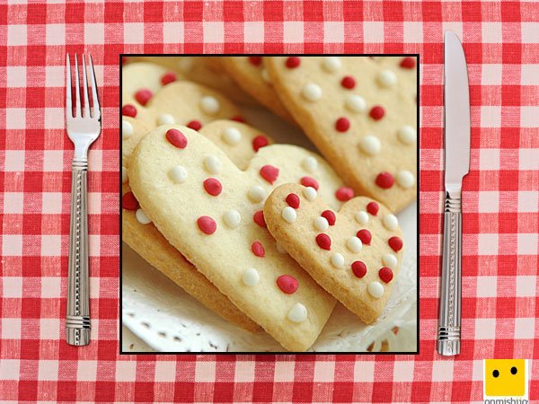 Recetas dulces para niños. Galletas de corazón con lunares