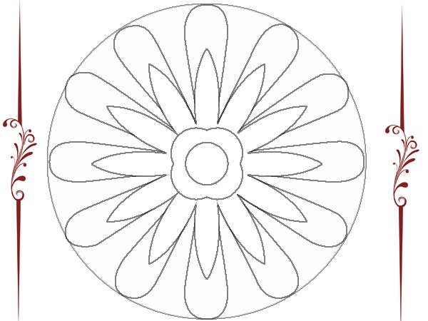 Mandala de flores para colorear