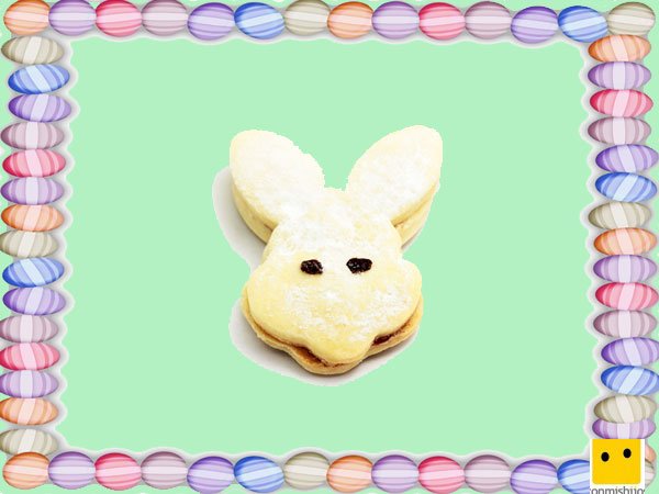 Decoración de galletas de Pascua. Conejo de Pascua relleno