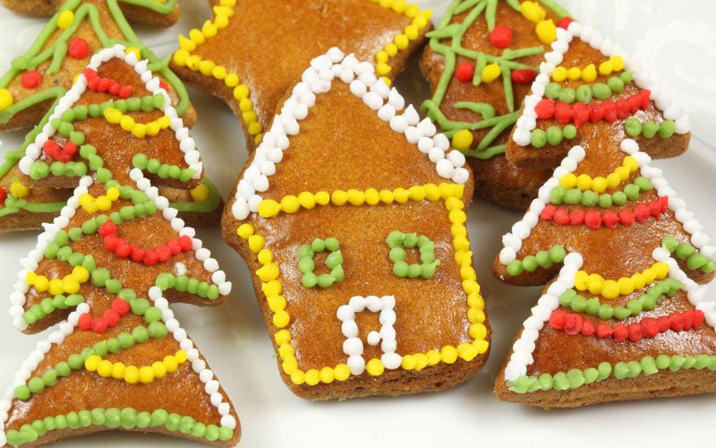 Casa en Navidad de galleta