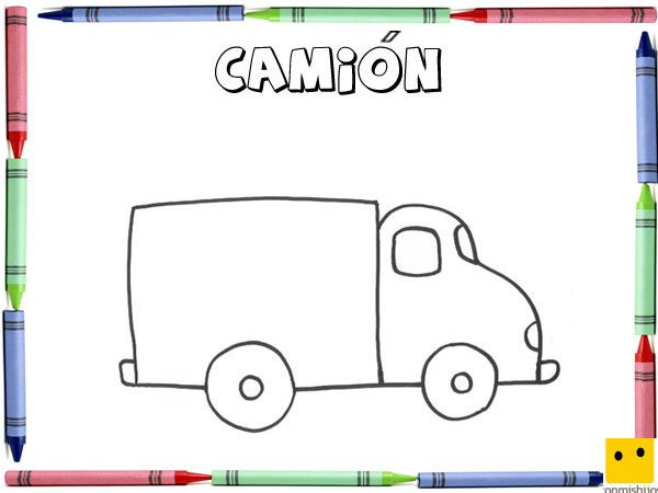Dibujo Para Colorear Con Los Ninos De Un Camion