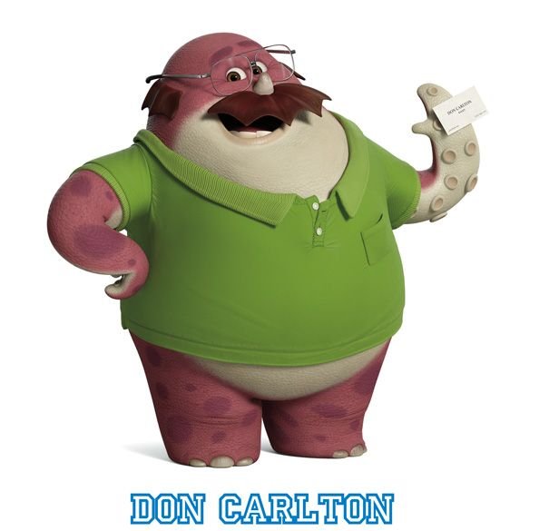 Personajes de la película Monstruos University. Don Carlton