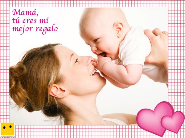 Mamá con su bebé. Postales del Día de la Madre