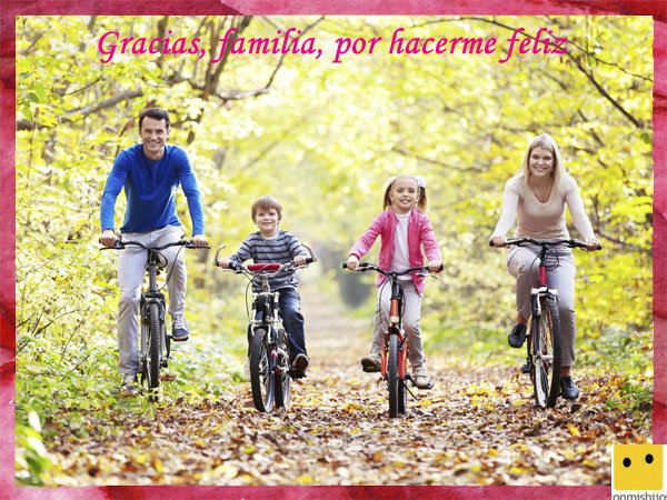 Tarjetas para el Día de la Familia. Padres y sus hijos de excursión