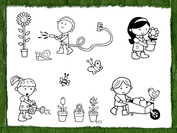 Dibujos para pintar con los niños sobre el amor a la naturaleza