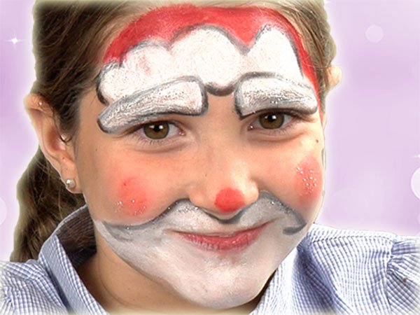 Vídeo de maquillaje de Papá Noel para niños de estrella para niños Vídeo de maquillaje de Papá Noel para niños
