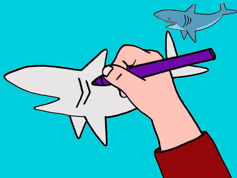 Cómo dibujar un tiburón (vídeo paso a paso)