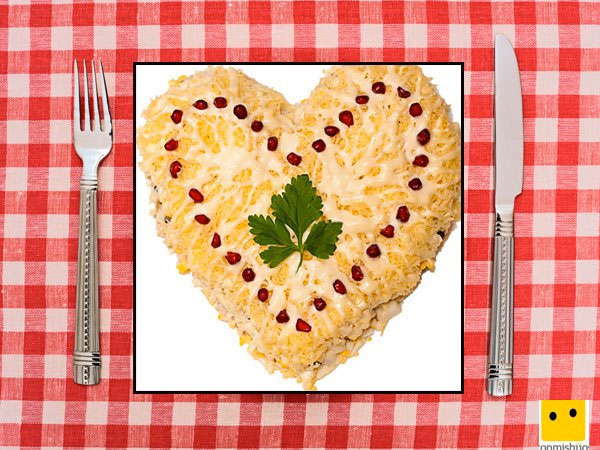 Recetas saladas forma de corazón