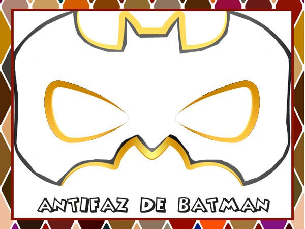 Dibujos de antifaces para colorear en Carnaval con los niños