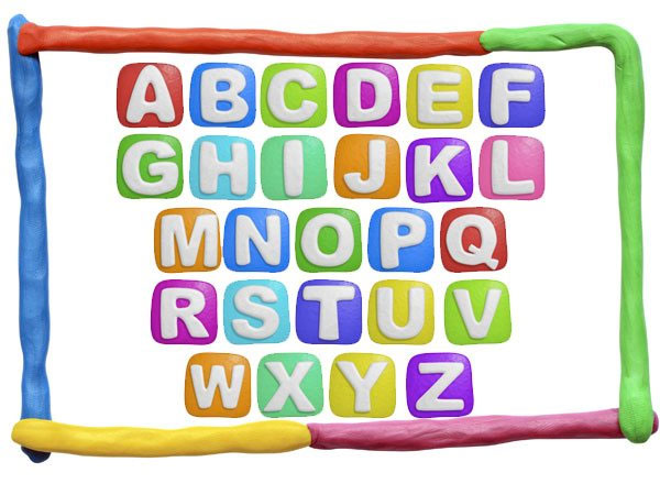 Letras del abecedario con plastilina para niños