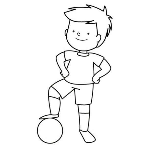 Tres niños jugando al fútbol, ​​fútbol infantil deporte dibujo