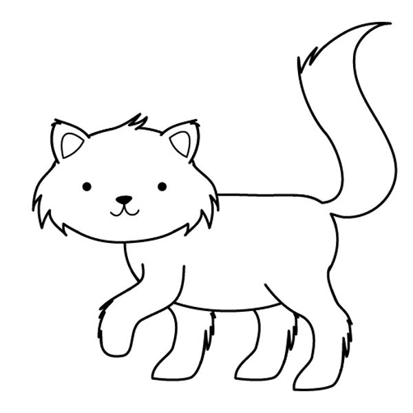 Gatito: dibujo para colorear e imprimir