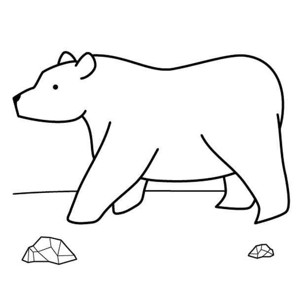 Oso en la montaña: dibujo para colorear e imprimir