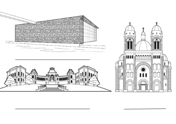 Marsella (2): dibujo para colorear e imprimir