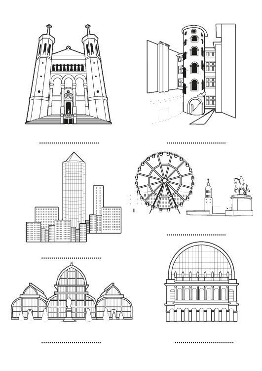 Lyon: dibujos para colorear e imprimir