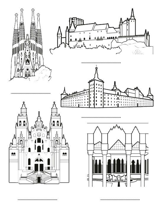 España: dibujo para colorear e imprimir