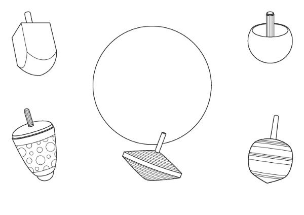 Peonzas: dibujo para colorear e imprimir