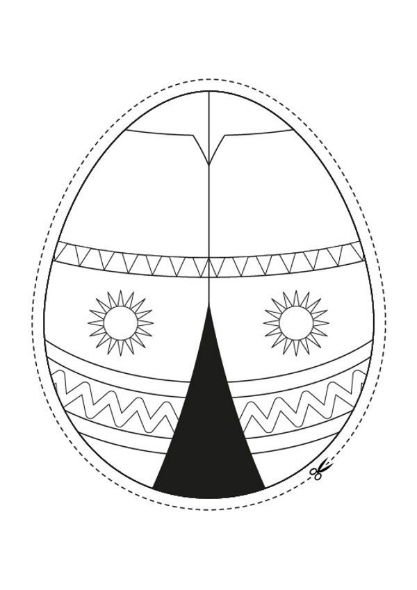 Huevo de Pascua indio: dibujo para colorear e imprimir