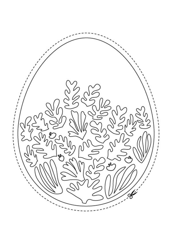 Huevo de Pascua Matisse: dibujo para colorear e imprimir