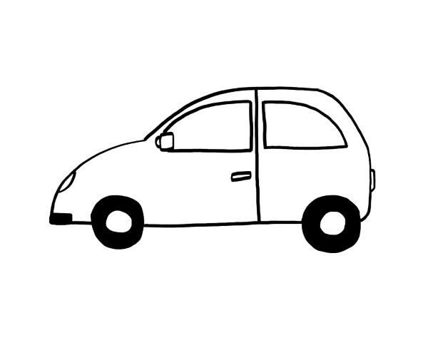 Un coche: dibujo para colorear e imprimir