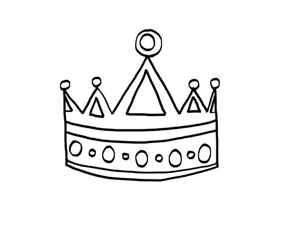 Una corona: dibujo para colorear e imprimir