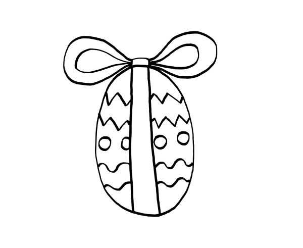  Huevo de Pascua regalo  dibujo para colorear e imprimir