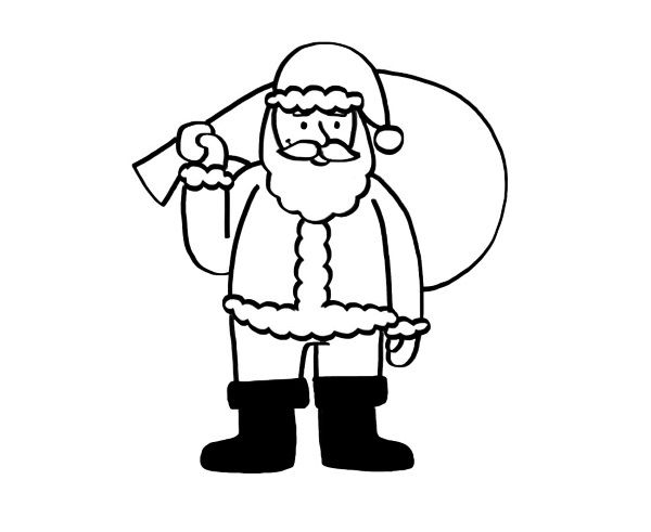 Papá Noel: dibujo para colorear e imprimir